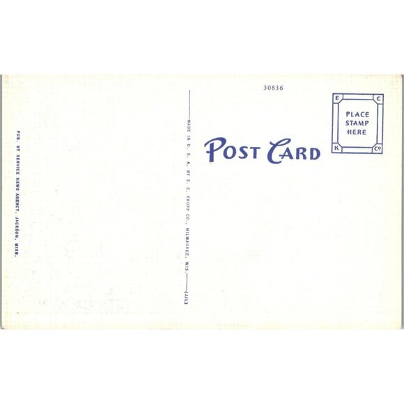 Postcard,Wilson Memorial Bridge, Jackson MS.,1930s, Vintage, (PC107) - Picture 2 of 2